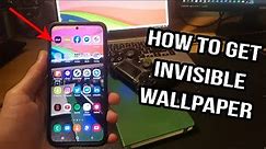 How to make your phone wallpaper look TRANSPARENT (Invisible Background Android)