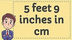 5 Feet 9 Inches in CM