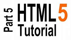 HTML5 Tutorial For Beginners - 5 of 6 - New Semantic Elements