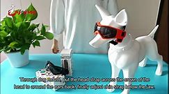 ENJOYING Dog Goggles Small Breed Anti-UV Puppy Sunglasses for Small-Medium Dogs Anti-Fog Windproof Snowproof Doggy Glasses Eyes Protection, Soft Frame, Orange