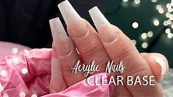 How To Apply Nail Tips And A THIN Clear Acrylic Base Before Your Acrylic Design