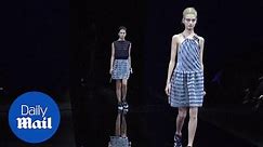 Ultra skinny models make a return to the catwalk at Armani - Daily Mail