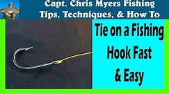 How to tie fishing hook to a line (EASY): Palomar Knot