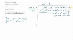 Polynomial Division - Long Division with Quotient and Remainder - Worked Example 2