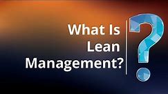 What is lean management?5 principles of lean management/Toyota production system