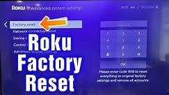 How To Factory Reset Roku