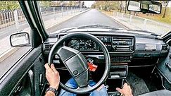 Volkswagen Golf II 1991( 1.3 55 HP ) | POV Test Drive #623 Joe Black