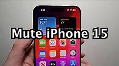 iPhone 15 / 15 Pro - How to Mute / Unmute!