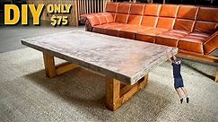 How to Make a Concrete Coffee Table for Under $75