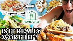A FULL WEEK OF HOME CHEF MEALS *not sponsored* | Honest Review of Home Chef! cook with me & pricing