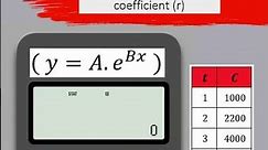 How to Find the Exponential (e) Regression Coefficients | Casio fx-991ES Calculator | Correlation