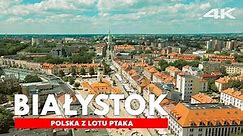 BIAŁYSTOK z drona 4K, perła Podlasia, Polska z lotu ptaka, Aerial drone footage