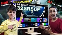 LG MY VIEW SMART MONITOR 32SR50F UNBOXING! HDR DISPLAY AND AI FEATURES! | BEST GAMING MONITOR!