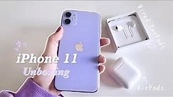 unboxing iphone 11 256gb 💜 airpods | aesthetic | 𝘪𝘵𝘴 𝘨𝘪𝘭𝘪𝘢𝘯