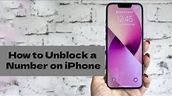 How to Unblock Contact Number in iPhone | iphone unblocked