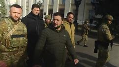 Zelenskyy visits liberated city of Kherson