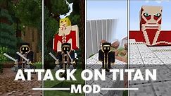 ATTACK ON TITAN - MINECRAFT MOD 1.12.2 REVIEW