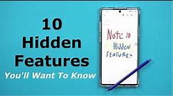 TOP 10 HIDDEN FEATURES - Galaxy Note 10/10+