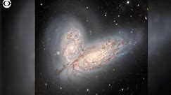 Stunning image of colliding galaxies is a preview of the Milky Way's fate