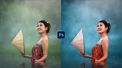 How to Make Cyan Color Grading In Photoshop