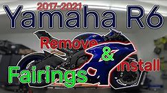 2017-2021 Yamaha R6 - Remove & Install Fairings (How to:)