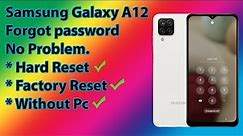 Samsung Galaxy A12 Hard reset | how to factory reset Samsung a12 forgot password