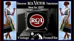 Original 1957 RCA Portable TV Commercial, CRT Television, RCA Victor TV History vacuum tubes