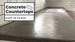 How to Form and Pour DIY CONCRETE COUNTERTOPS in Place