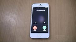 Apple Iphone 5 with iOS 9 incoming call