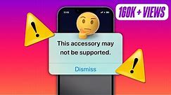 Fix This Accessory May Not Be Supported on iPhone (Hindi)