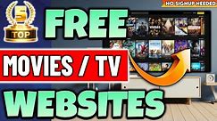 🔴Top 5 Websites to Watch FREE Movies / TV Shows (No Sign up!)