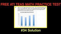 ATI TEAS MATH Number 34 Solution - FREE Math Practice Test - Bar Graphs and Percents