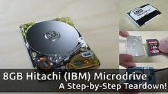 Teardown of a Hitachi (IBM) Microdrive: Step-by-Step Video