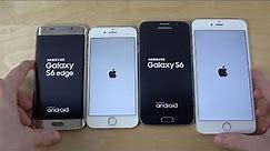 Samsung Galaxy S6 Edge vs. iPhone 6 vs. Samsung Galaxy S6 vs. iPhone 6 Plus - Which Is Faster?