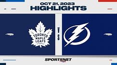 NHL Highlights | Maple Leafs vs. Lightning - October 21, 2023