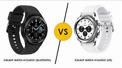 Samsung Galaxy Watch 4 Classic Bluetooth vs LTE - Compare the differences