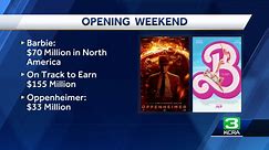 'Barbie' takes the box office crown; 'Oppenheimer' soars in a historic weekend
