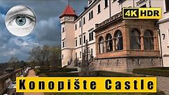 Czechia 4K walk 🇨🇿 Konopiště Castle - The last residence of Archduke Franz Ferdinand of Austria