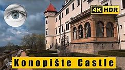 Czechia 4K walk 🇨🇿 Konopiště Castle - The last residence of Archduke Franz Ferdinand of Austria