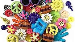 Buttons Galore and More Collection Round Novelty Buttons & Embellishments Based on Variety of Themes, Holidays and Seasons for DIY Crafts, Scrapbooking, Sewing, Cardmaking and Other Projects – 50 Pcs