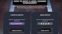 How to get an Apex Legends Tournament ID code (#VLUXONTOP)