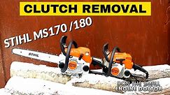 STIHL MS170 MS180 Chainsaw Clutch Removal & Installation