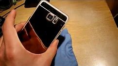 Samsung Galaxy S6 Edge Plus with Luxury Gold-Chrom Case