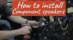 How to install component car speakers | Crutchfield
