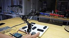 Robotic arm controlled with three axis joystick
