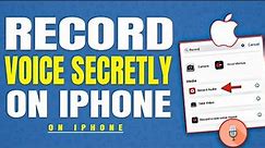 how to record voice secretly on iPhone 2023 | TECH ON |