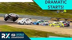Most Dramatic Rallycross Starts! Crashes, Battles and Overtakes from the grid! World RX
