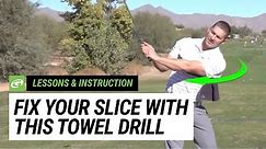 The Towel Drill for backswing arm position