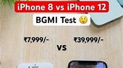 iPhone 8 vs iPhone 12 BGMI test 🔥 #shorts #short #iphone8pubg #iphone8gaming #techguidedeepak