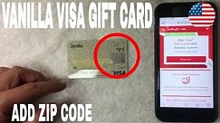 ✅ How To Add Register Zip Code To Vanilla Visa Gift Card 🔴